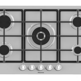 HISENSE GM973XF Piano Cottura Gas 90cm 4F+1T.C. Griglie Ghisa Inox