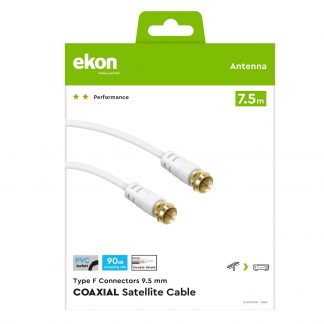 EKON ECSAT75FFW Cavo SAT 7.5m F/F Bianco