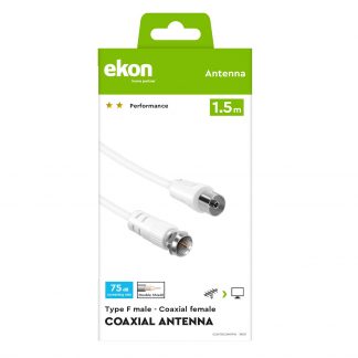 EKON ECSAT15COAXFFW Cavo SAT F-COAX F 1.5m Bianco