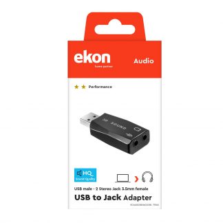 EKON ECAADUSB2JACK35K Adattatore Audio USB M - 2 Jack 3.5mm F