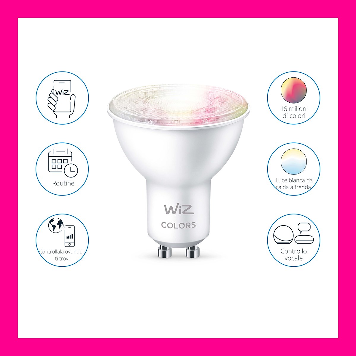WIZ 929002448402 Lampada LED Colore Faretto 50W GU10 - immagine 3