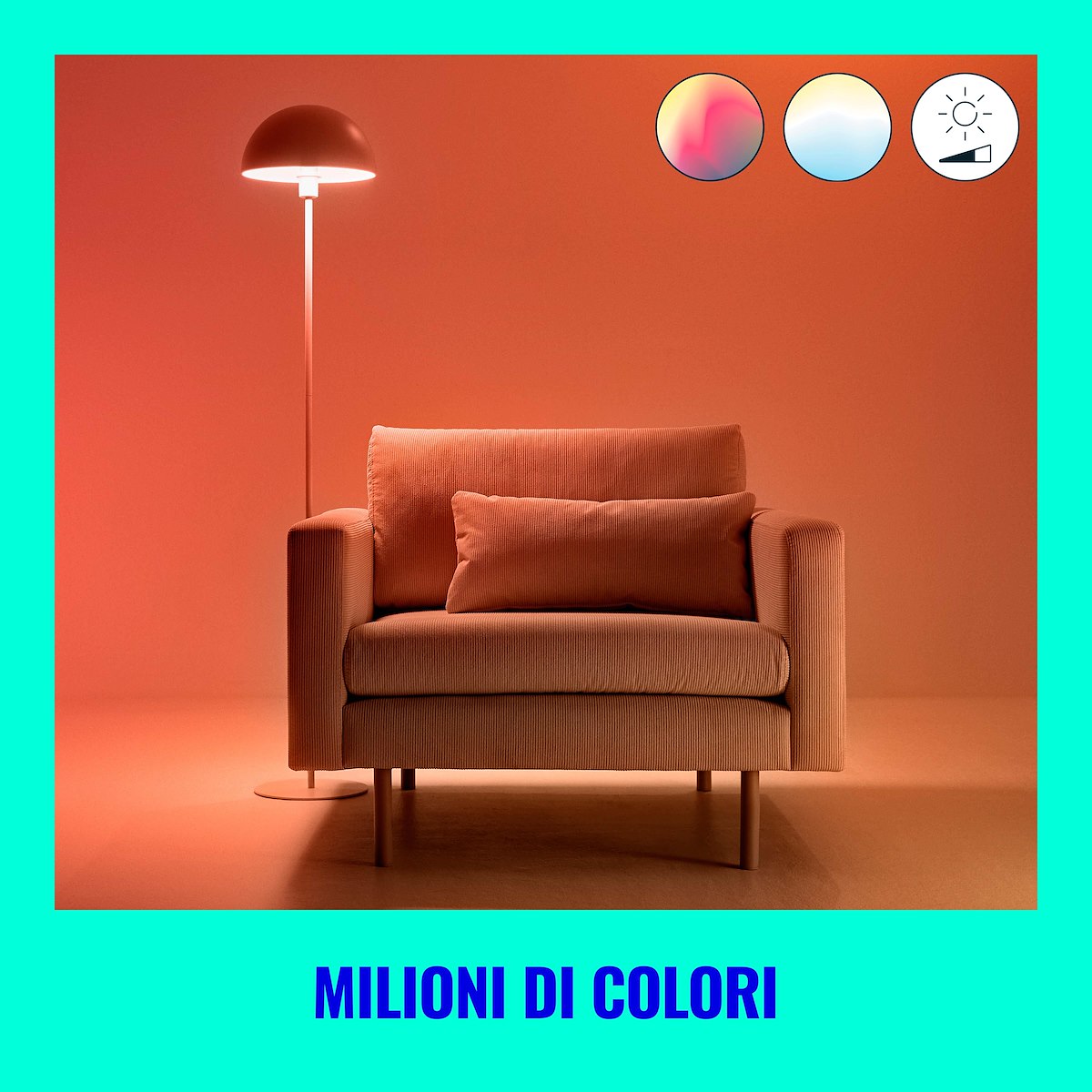 WIZ 929002448802 Lampada LED Candela Smerigliata Color 40W E14 - immagine 3