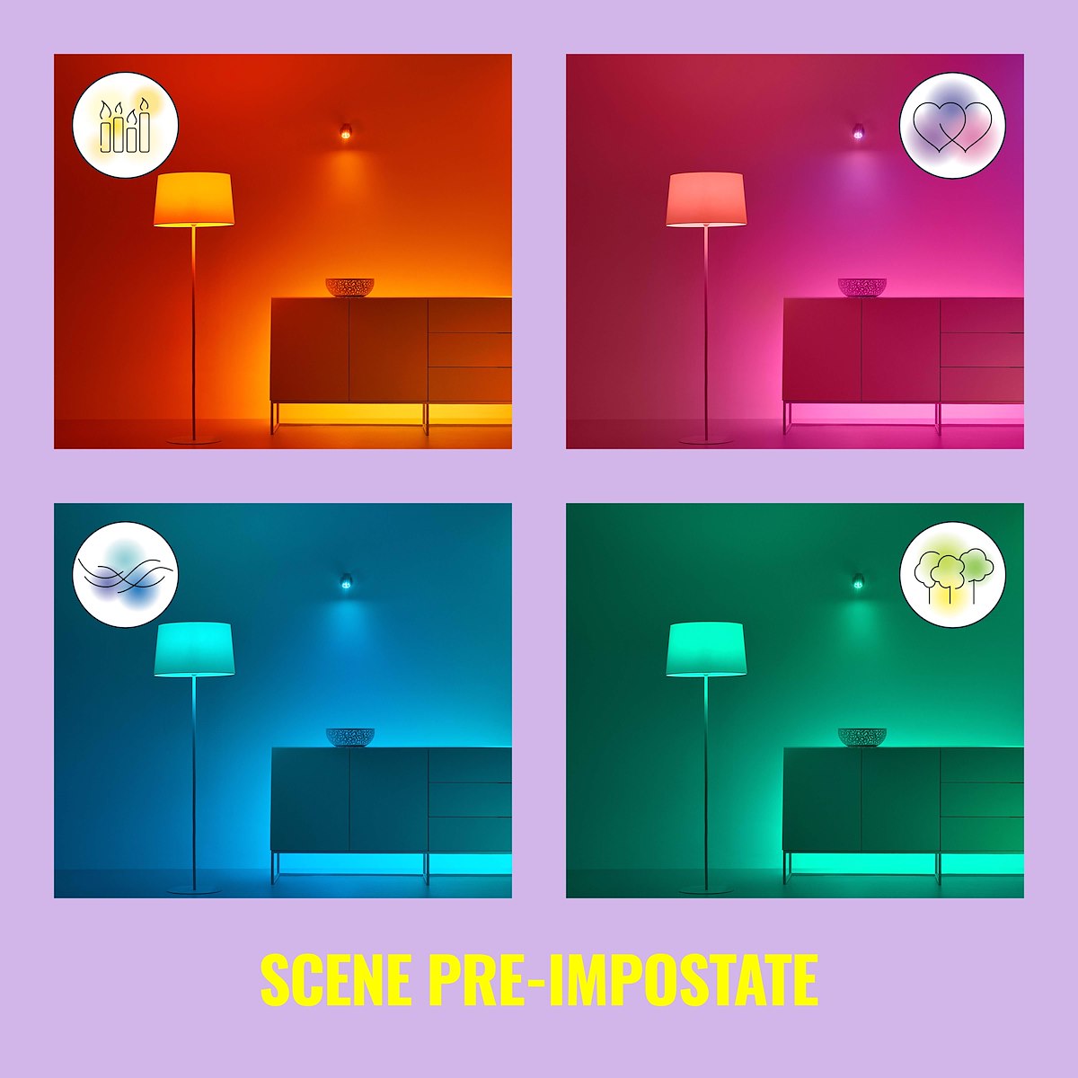 WIZ 929002448802 Lampada LED Candela Smerigliata Color 40W E14 - immagine 4