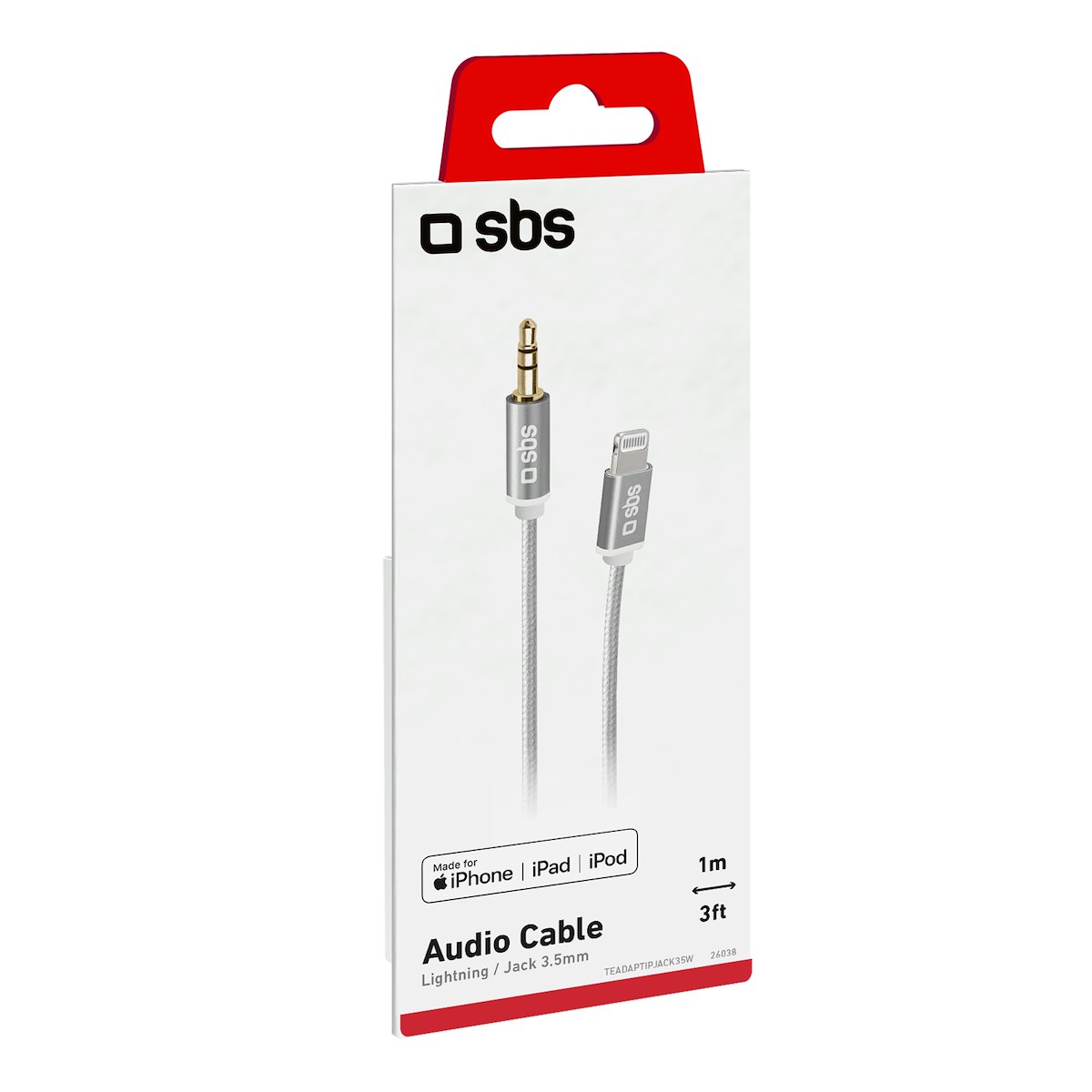 SBS TEADAPTIPJACK35W Adattatore Lightning - Jack 3.5mm - immagine 3
