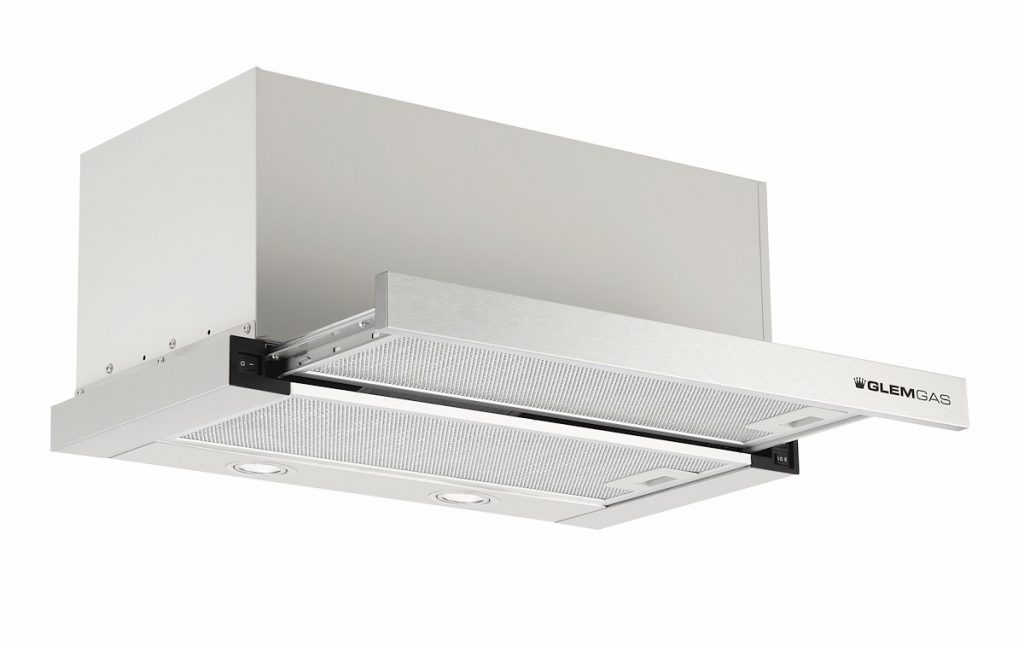 GLEM GAS GHE602IX Cappa sottopensile estraibile 60cm 3 vel. inox