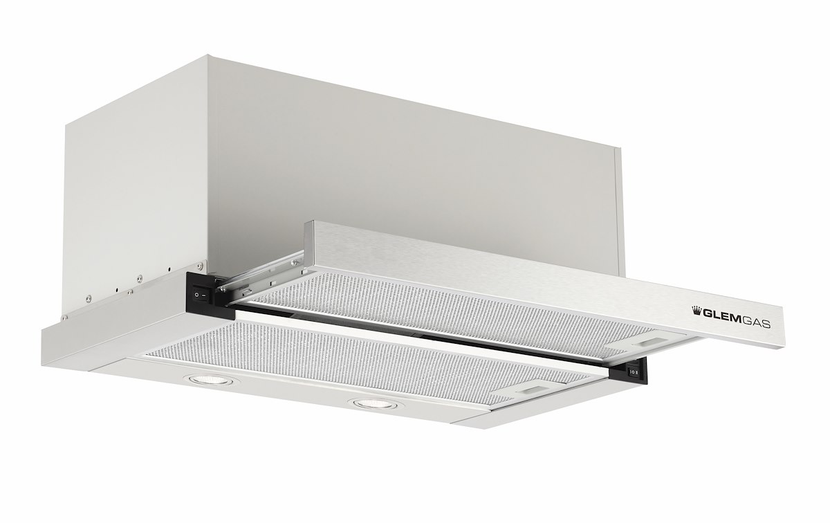 GLEM GAS GHE602IX Cappa sottopensile estraibile 60cm 3 vel. inox
