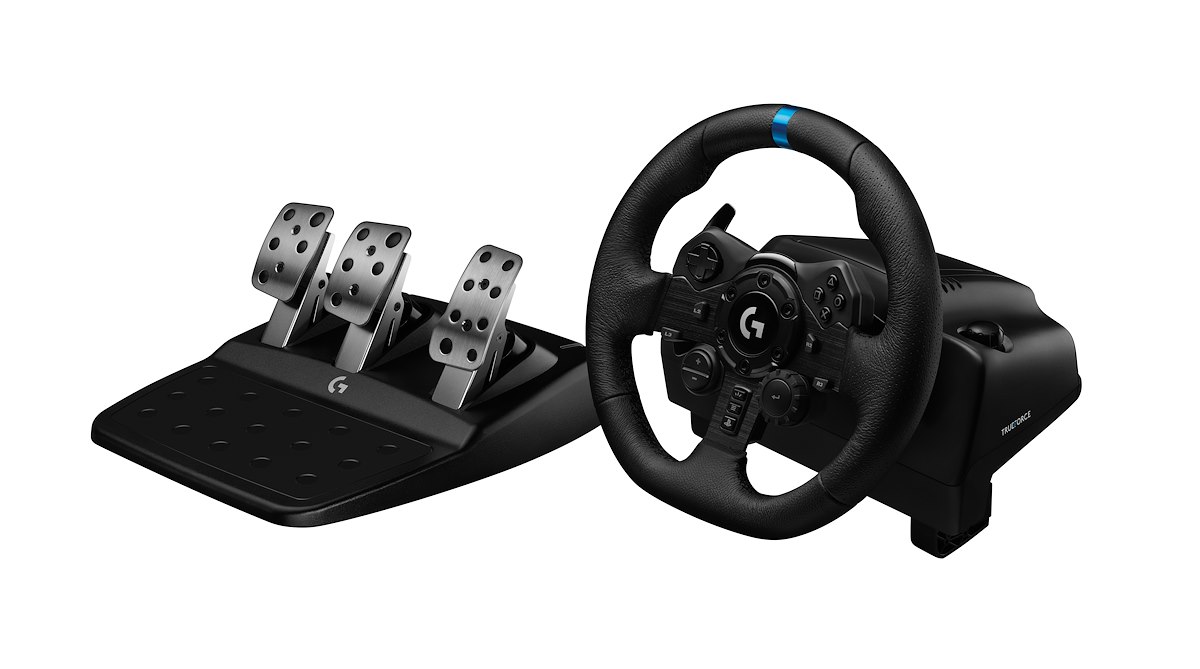LOGITECH G923 Kit Volante Racing in Pelle e Pedali per PS5-PS4 e PC - immagine 2