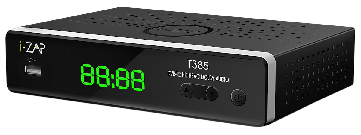 I-ZAP T385 Ricevitore DVB-T/T2 HD HEVC USB SCART HDMI con Telecomando