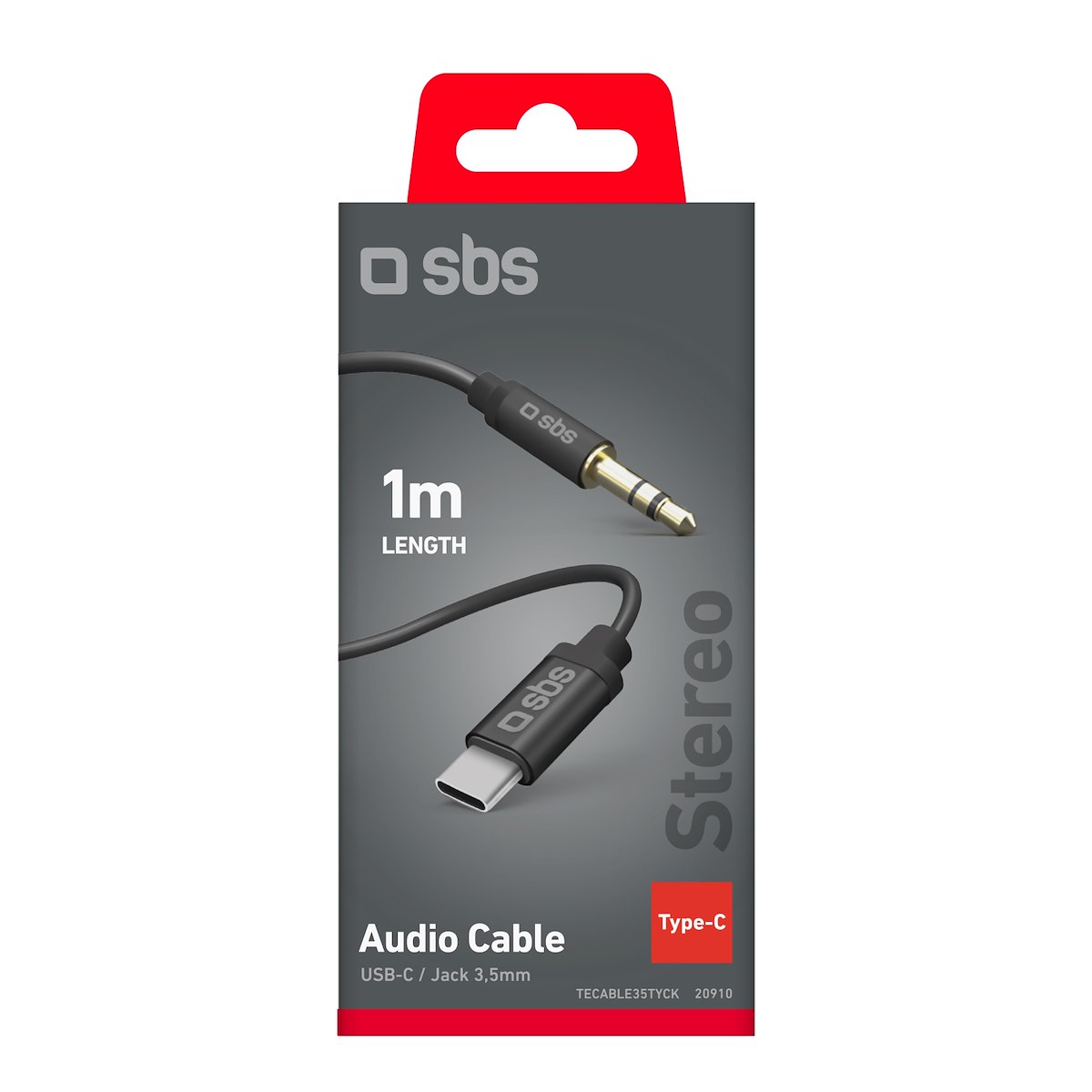 SBS TECABLE35TYCK Cavo Jack 3.5mm - USB Type-C M-M - immagine 2