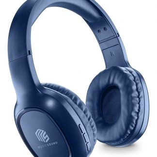 CELLULAR LINE BTHEADBBASICMSB Cuffia Wireless BT Universale con Microfono Blu