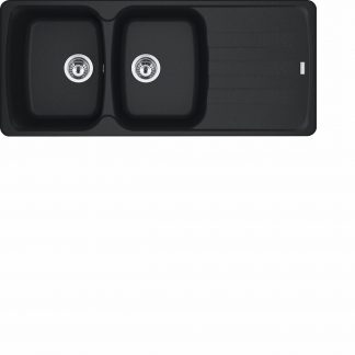 FRANKE AZG621NERO Lavello 116cm 2V con Gocciolatoio DX Antea Nero