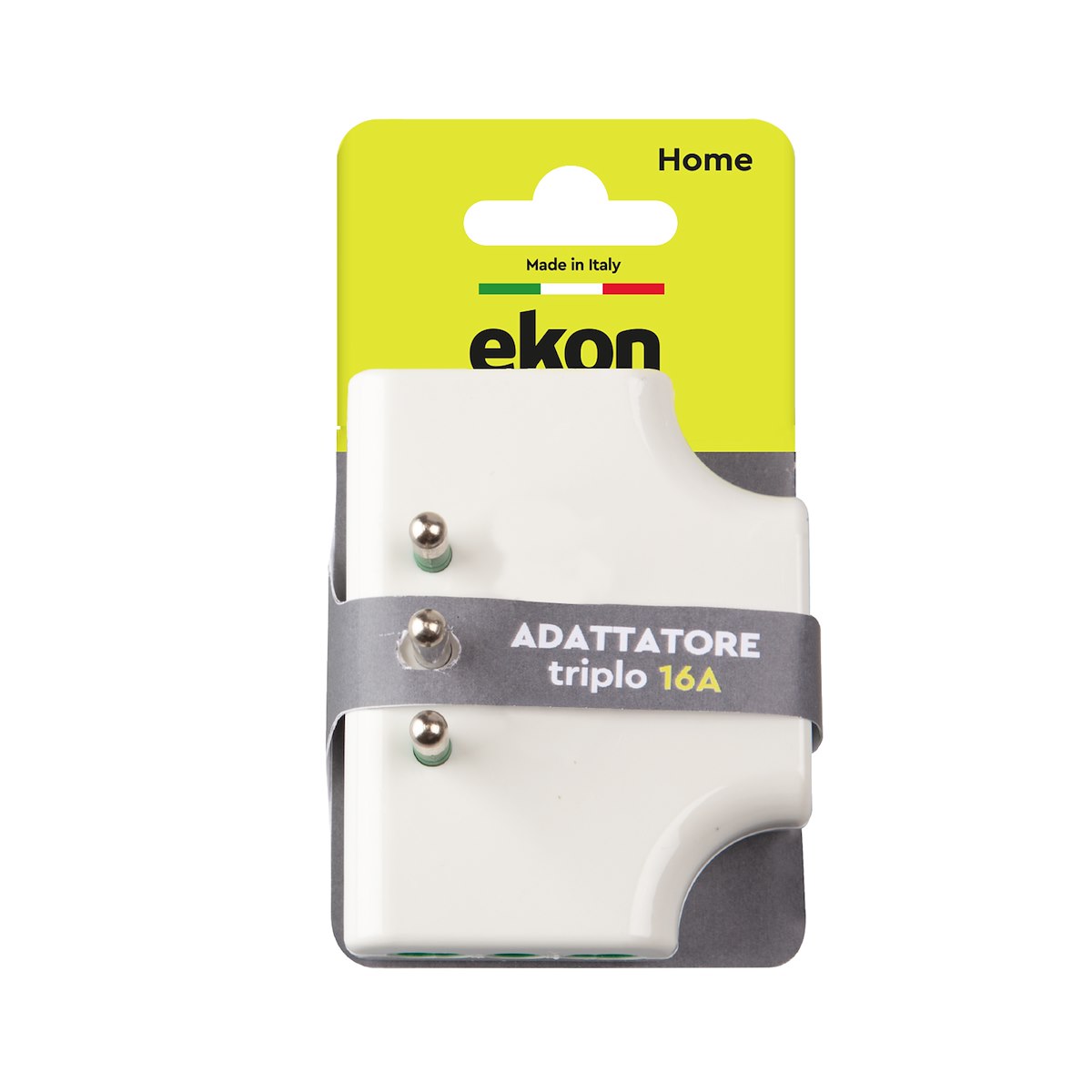 EKON ECELADAFLAT3IT16 Adattatore 3 Bipasso ITA 2P+T 16A - immagine 2