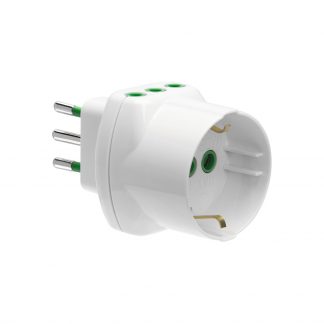 EKON ECELADA2IT1DE16 Adattatore 3 verticali 2P+T 10A bipasso ITA-TED