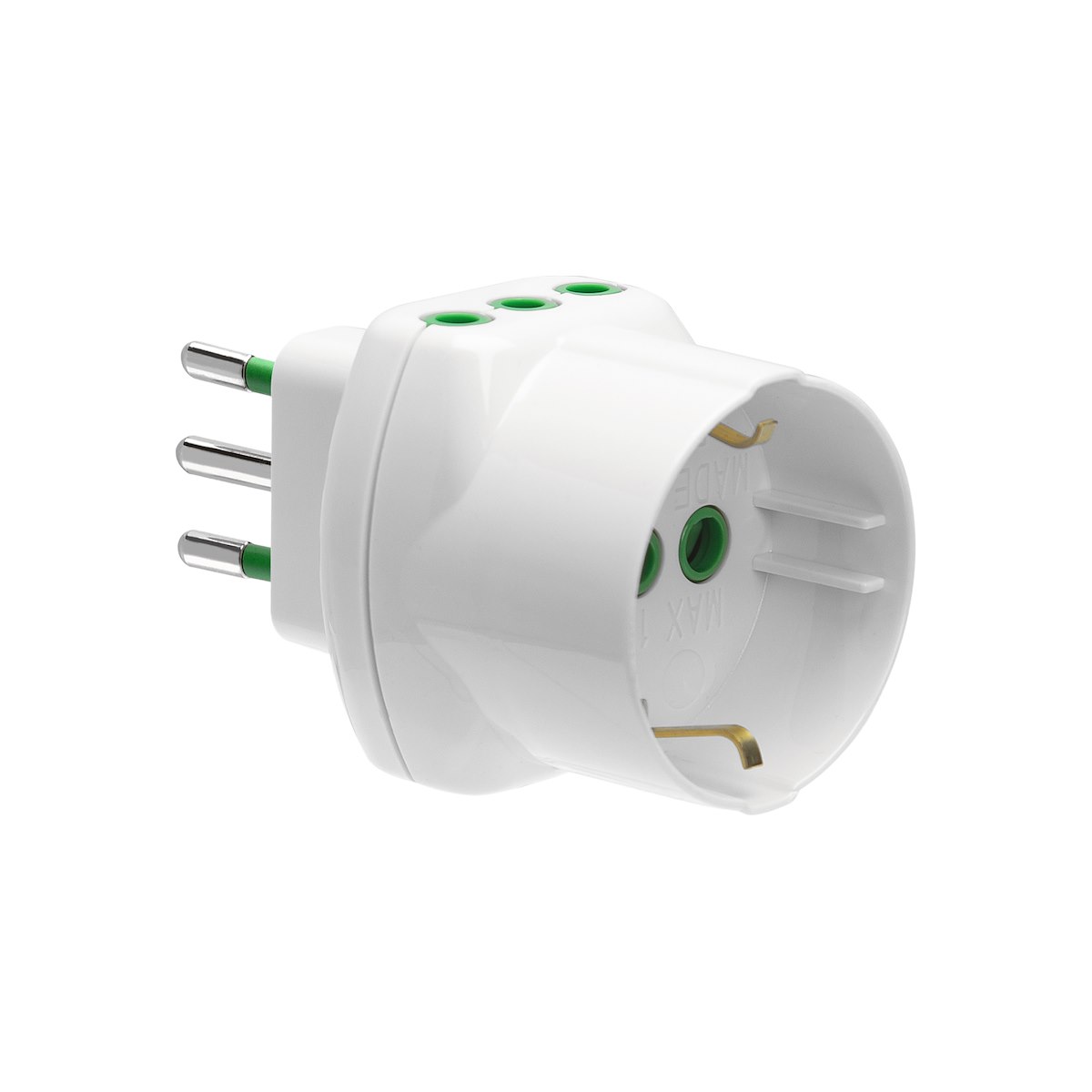 EKON ECELADA2IT1DE16 Adattatore 3 verticali 2P+T 10A bipasso ITA-TED