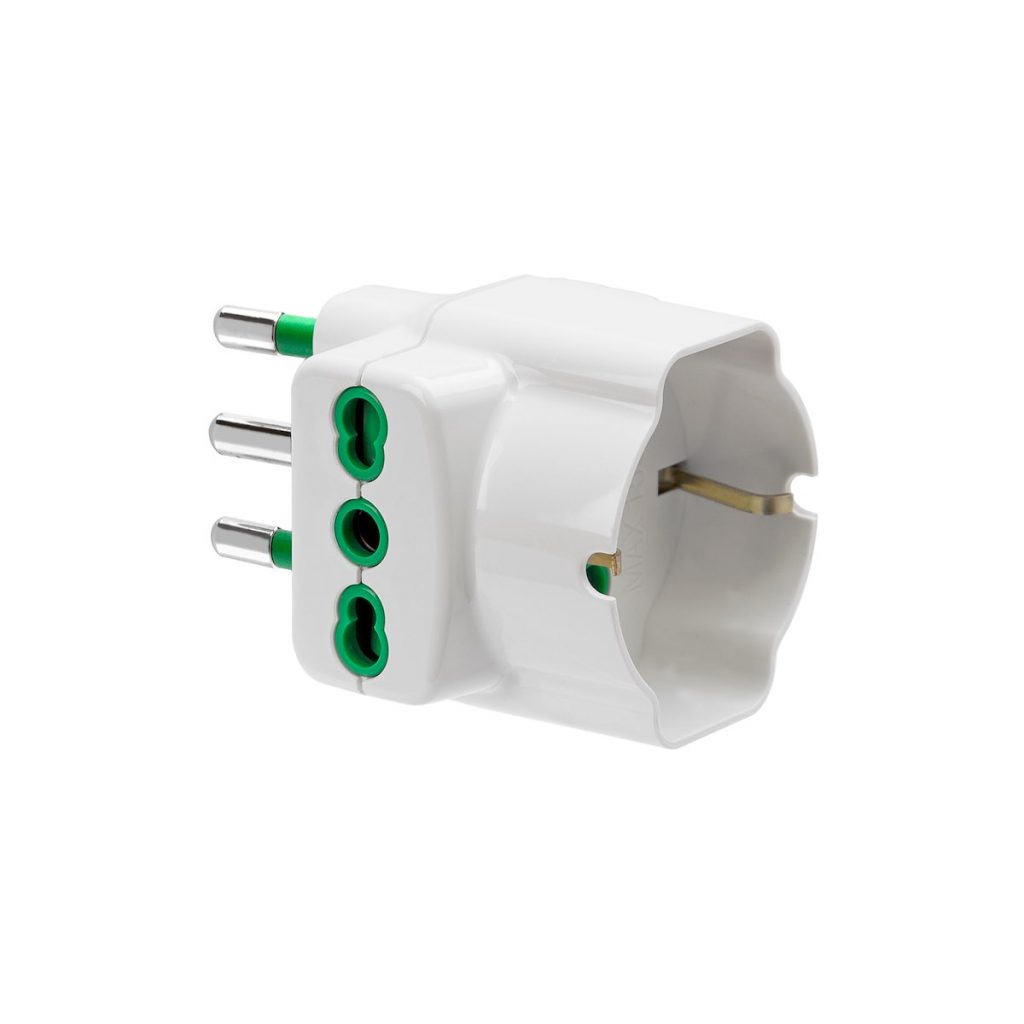 EKON ECELADA2BIIT1BIDE16 Adattatore 3 verticali 2P+T 16A 2 bipasso ITA-TED