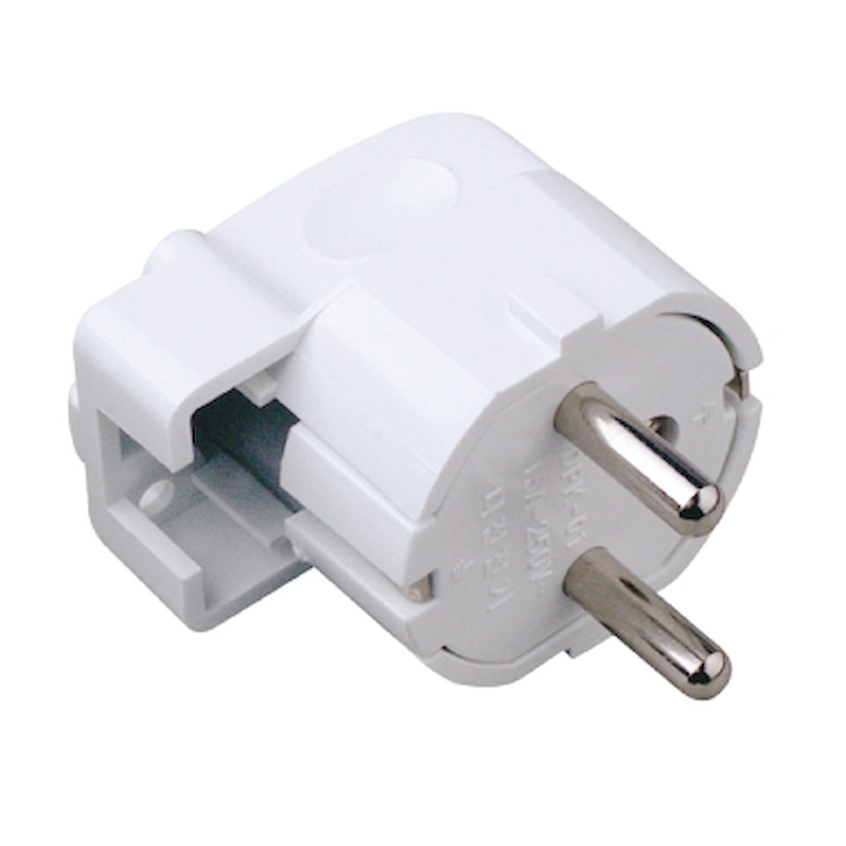 GBC 22022705 Spina rete Schuko 16A 250V 90° bianco