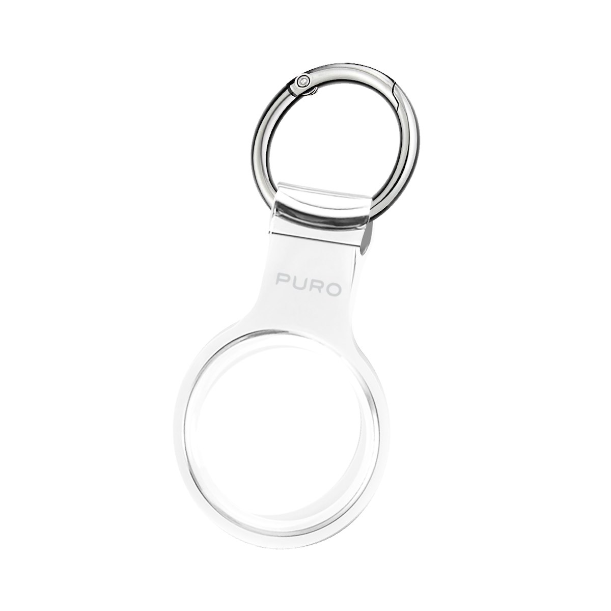 PURO ATNUDETR Custodia per AirTag in silicone trasparente