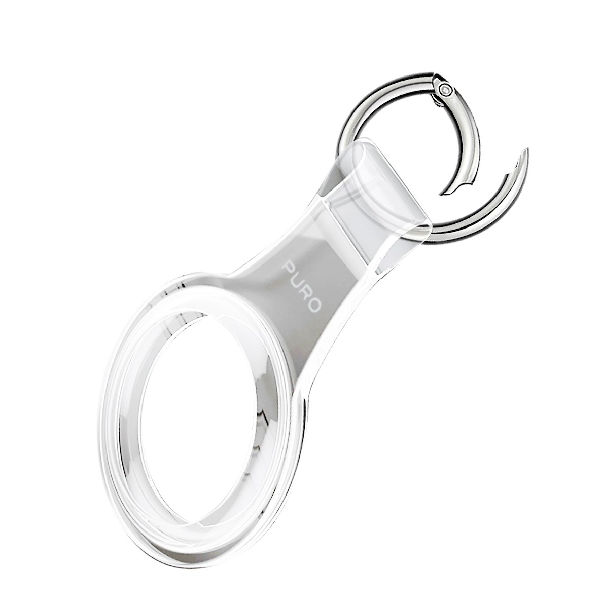 PURO ATNUDETR Custodia per AirTag in silicone trasparente - immagine 2