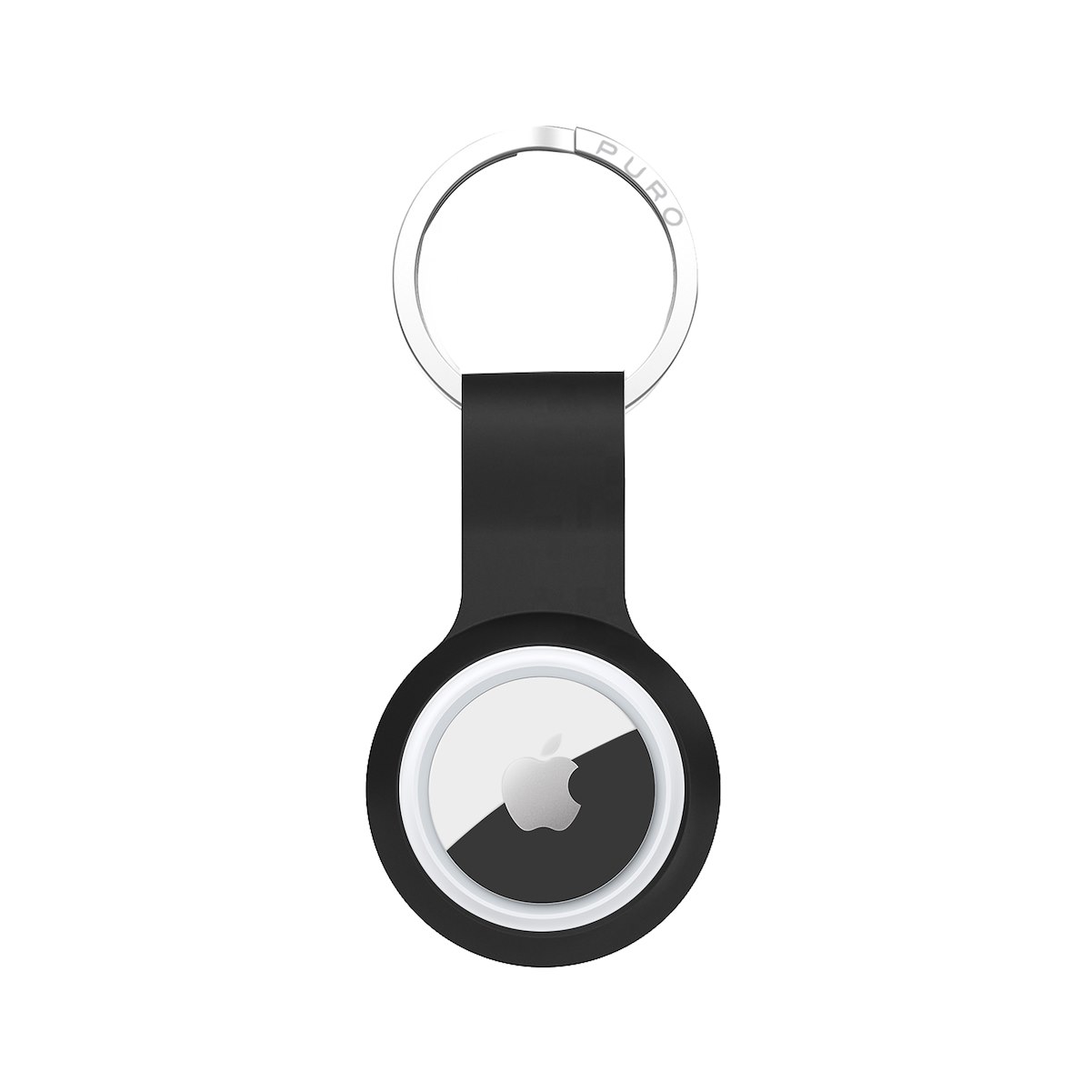 PURO ATICON1BLK Custodia in silicone nero per AirTag