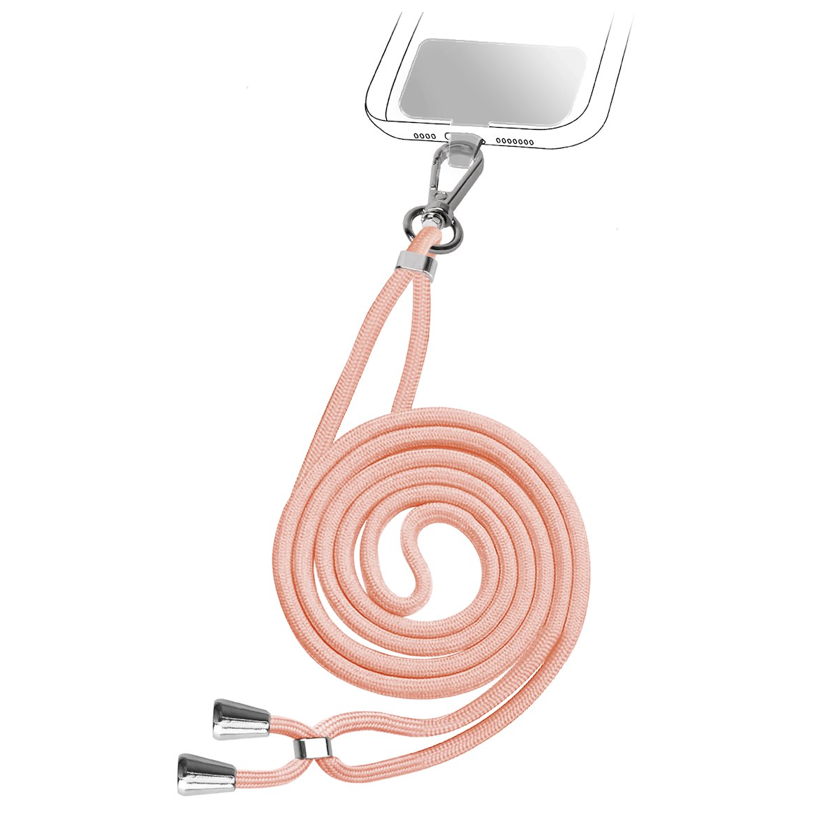 SBS TEUNILACEP Laccetto Tracolla Universale Smartphone Rosa