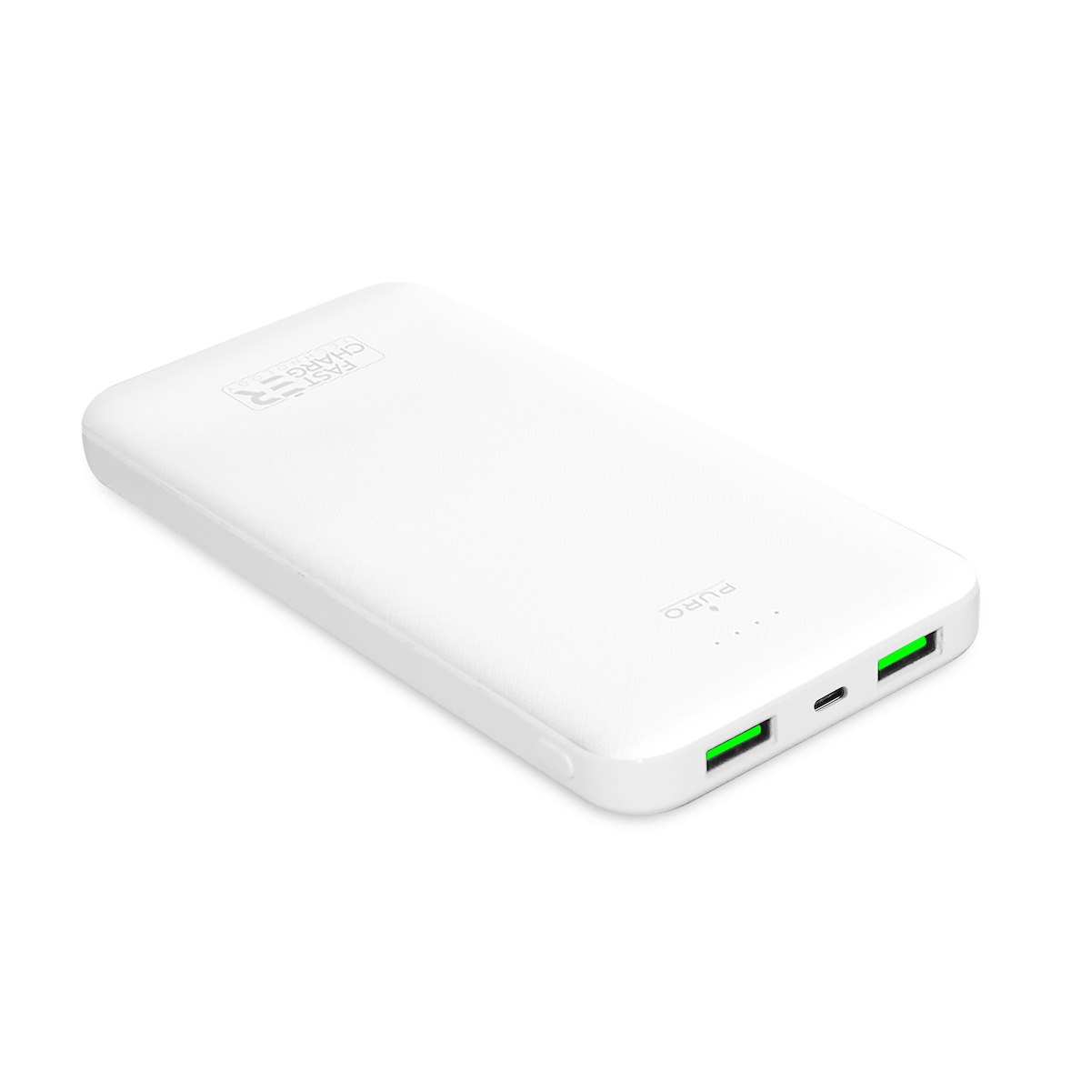 PURO PWFCBB100P2WHI Power Bank 10000mAh, Bianco