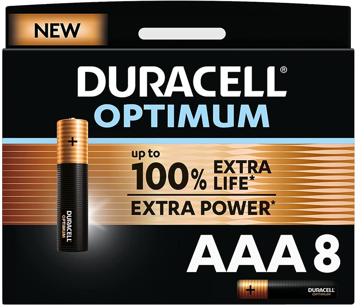 DURACELL DU0036 Pila Optimum Ministilo AAA 8pz Non Ricaricabile