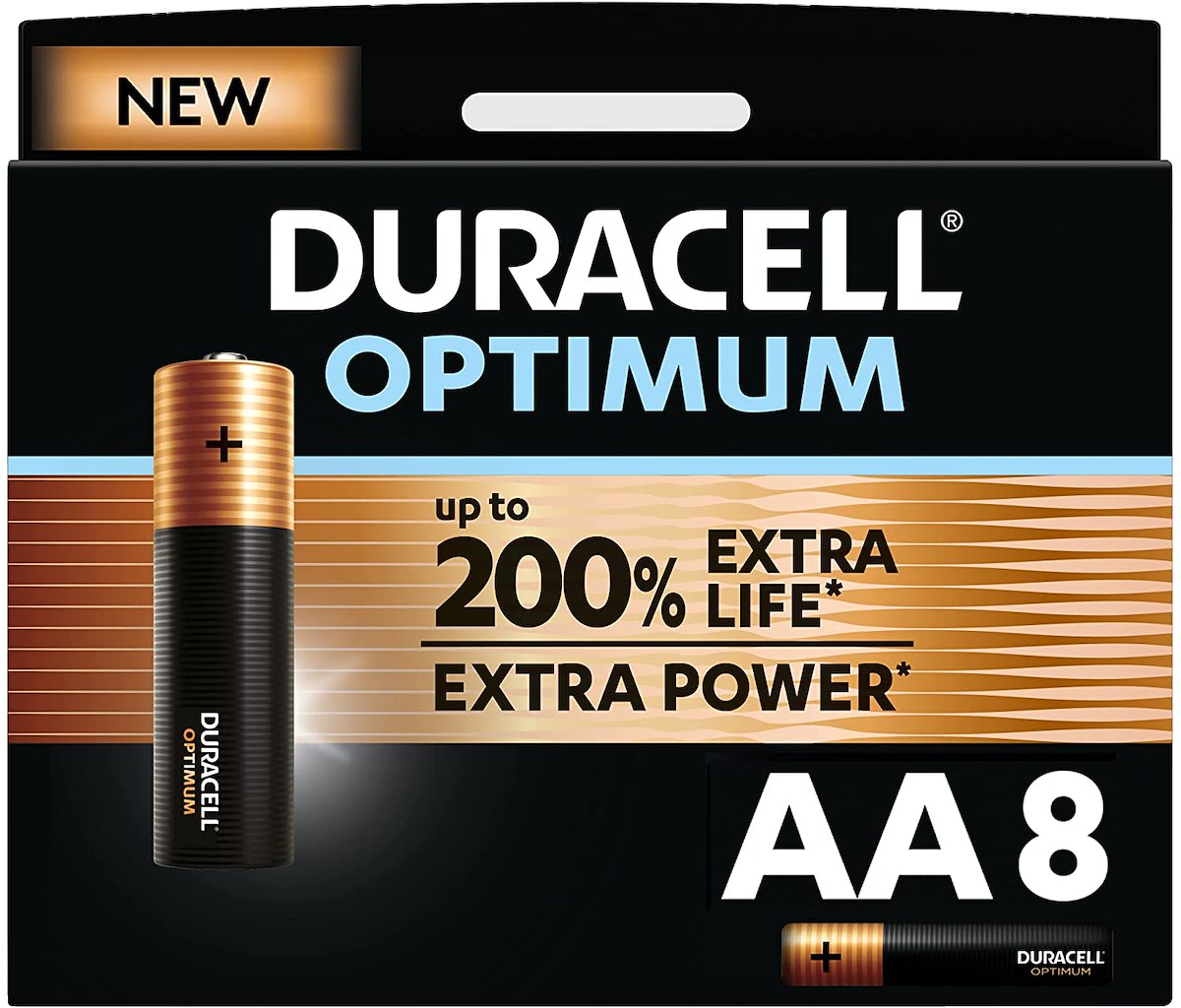 DURACELL DU0035 Pila Optimum AA Stilo 8pz Non Ricaricabile