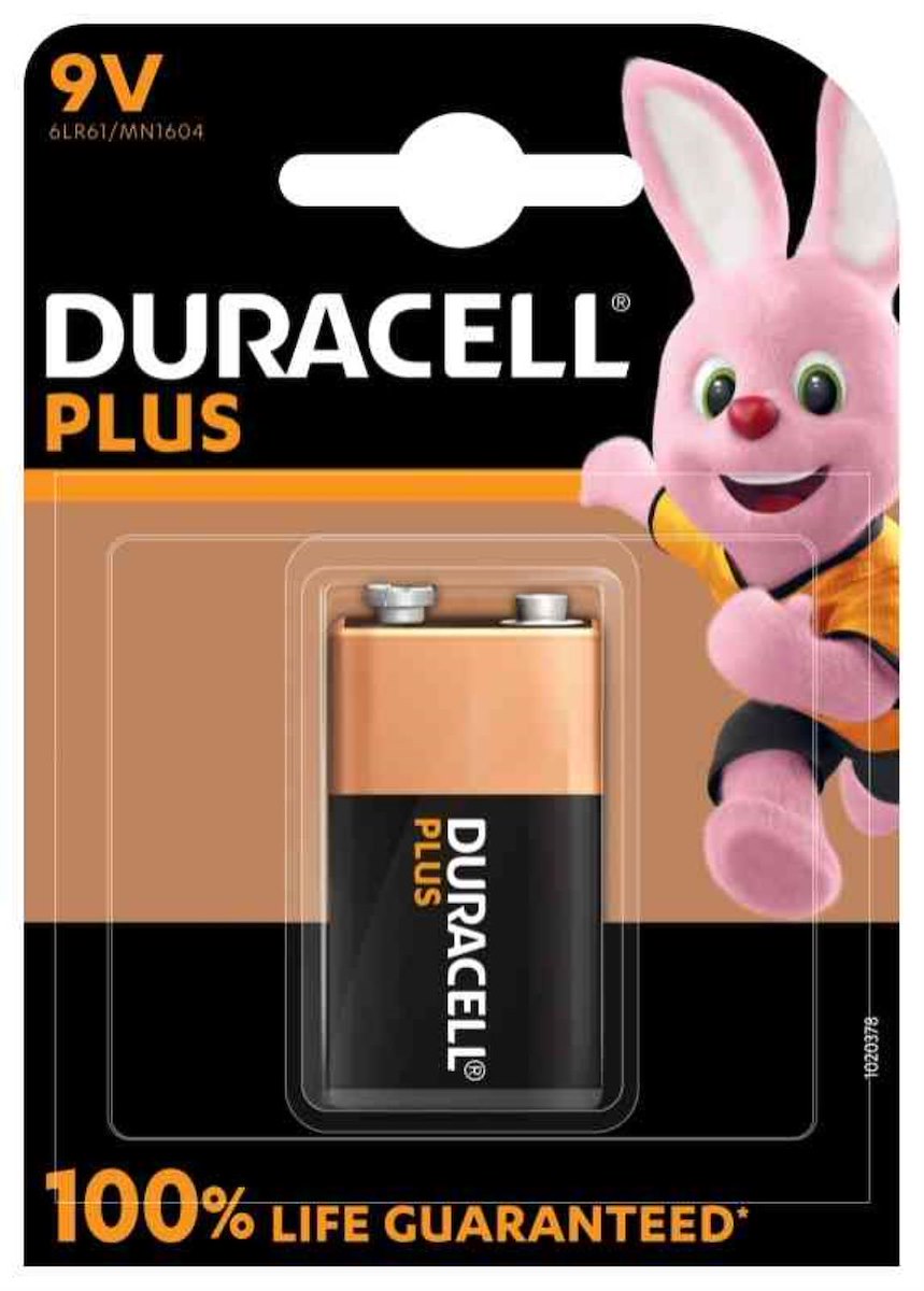 DURACELL DU0503 PLUS100 Transistor 9V Blister Blu 1604 1pz