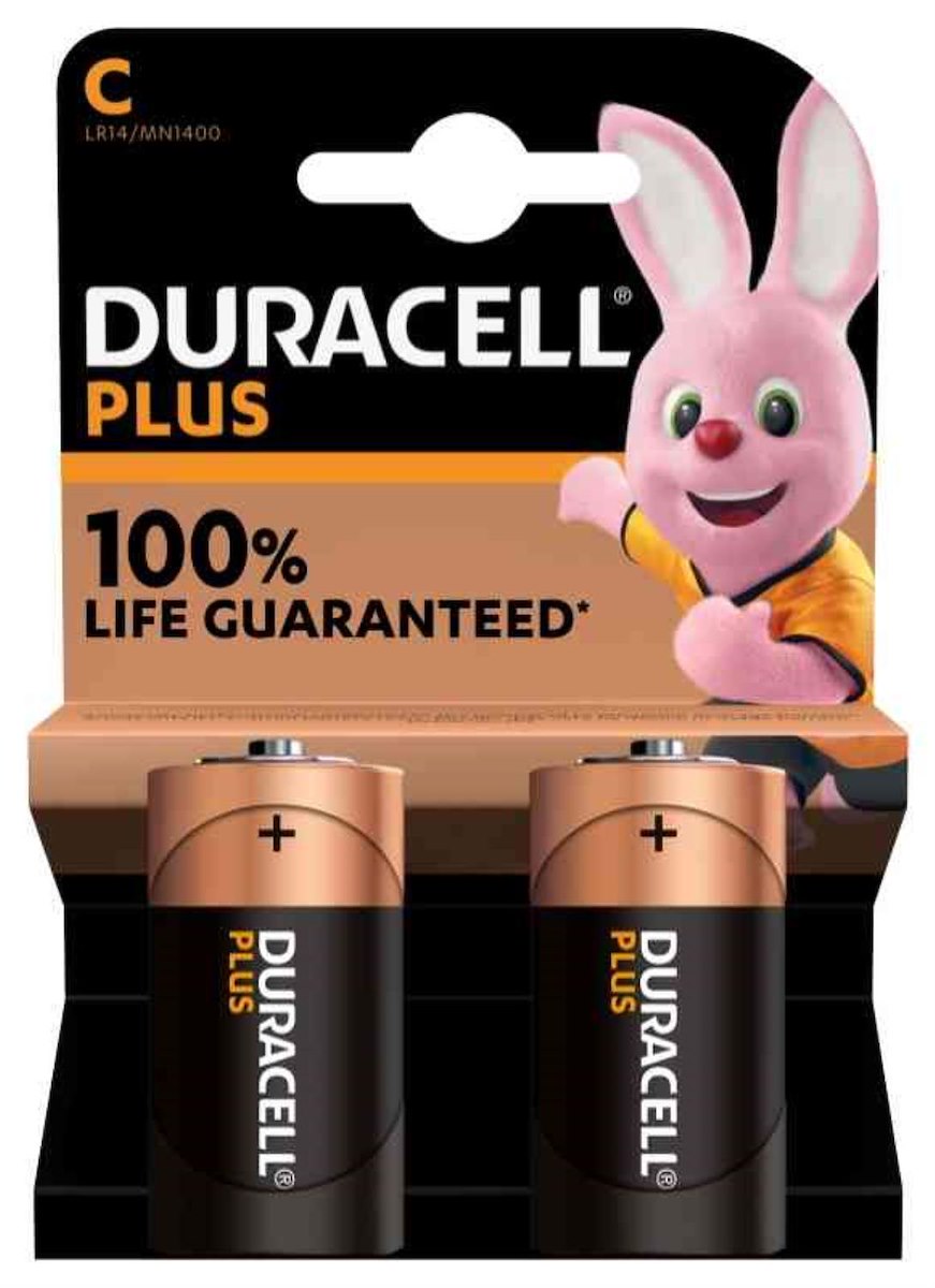 DURACELL DU0301 Plus100 Mezzatorcia C Blister Rosso 2pz