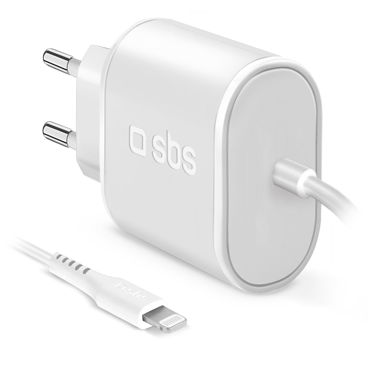 SBS TETRLHSTD89 Caricabatterie Rete EU Lightning 5W Bianco