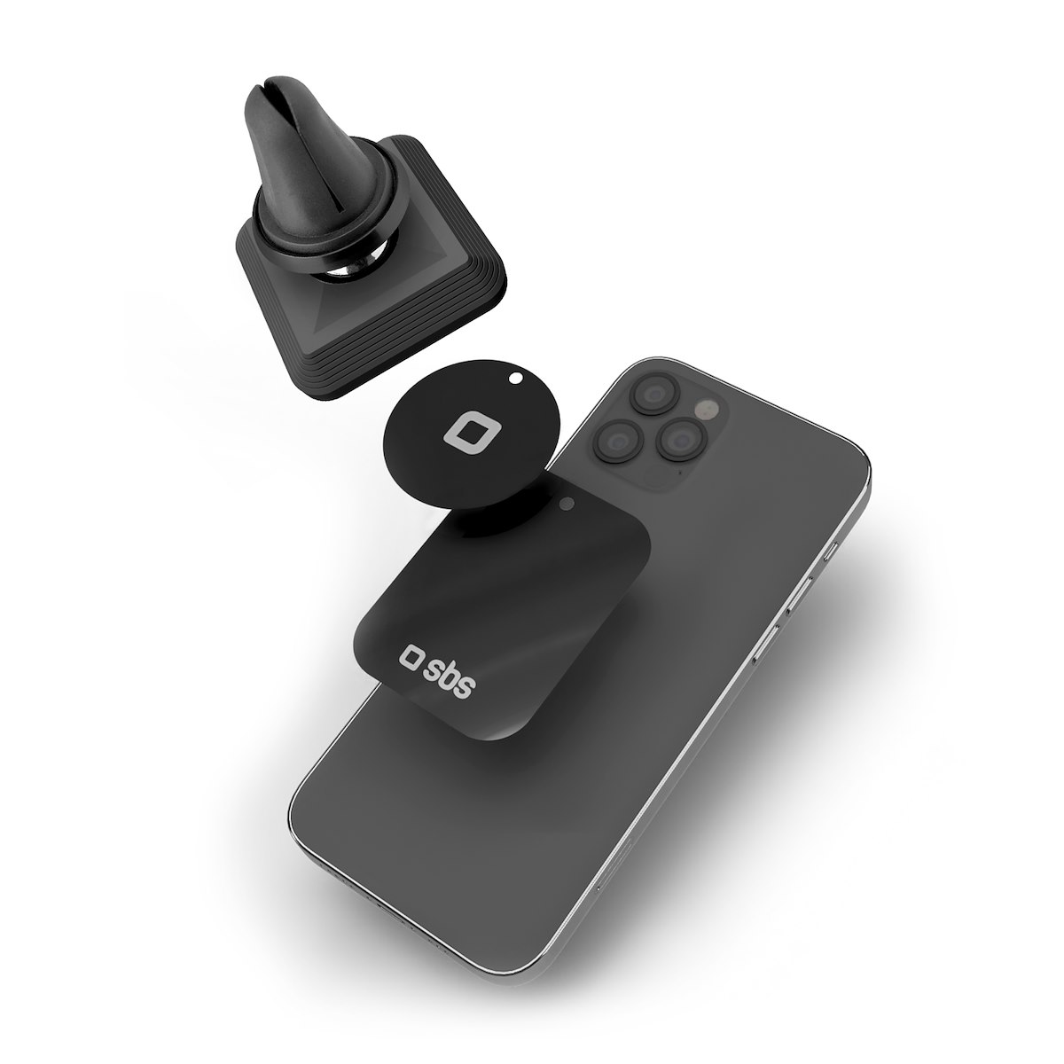 SBS TESUPMAGLCLIP, supporto magnetico quadrato per auto - immagine 2