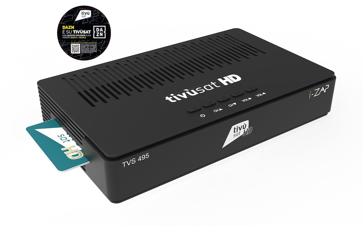I-ZAP TVS495 Ricevitore DVB-S2 TV SAT Smartcard HDMI SCART Nero