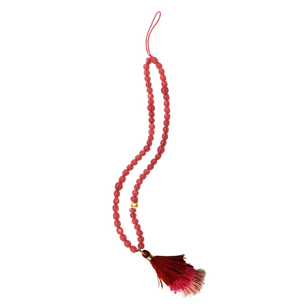 SBS TEXMASBEADS1 Ciondolo da polso a perline per smartphone Xmas Red