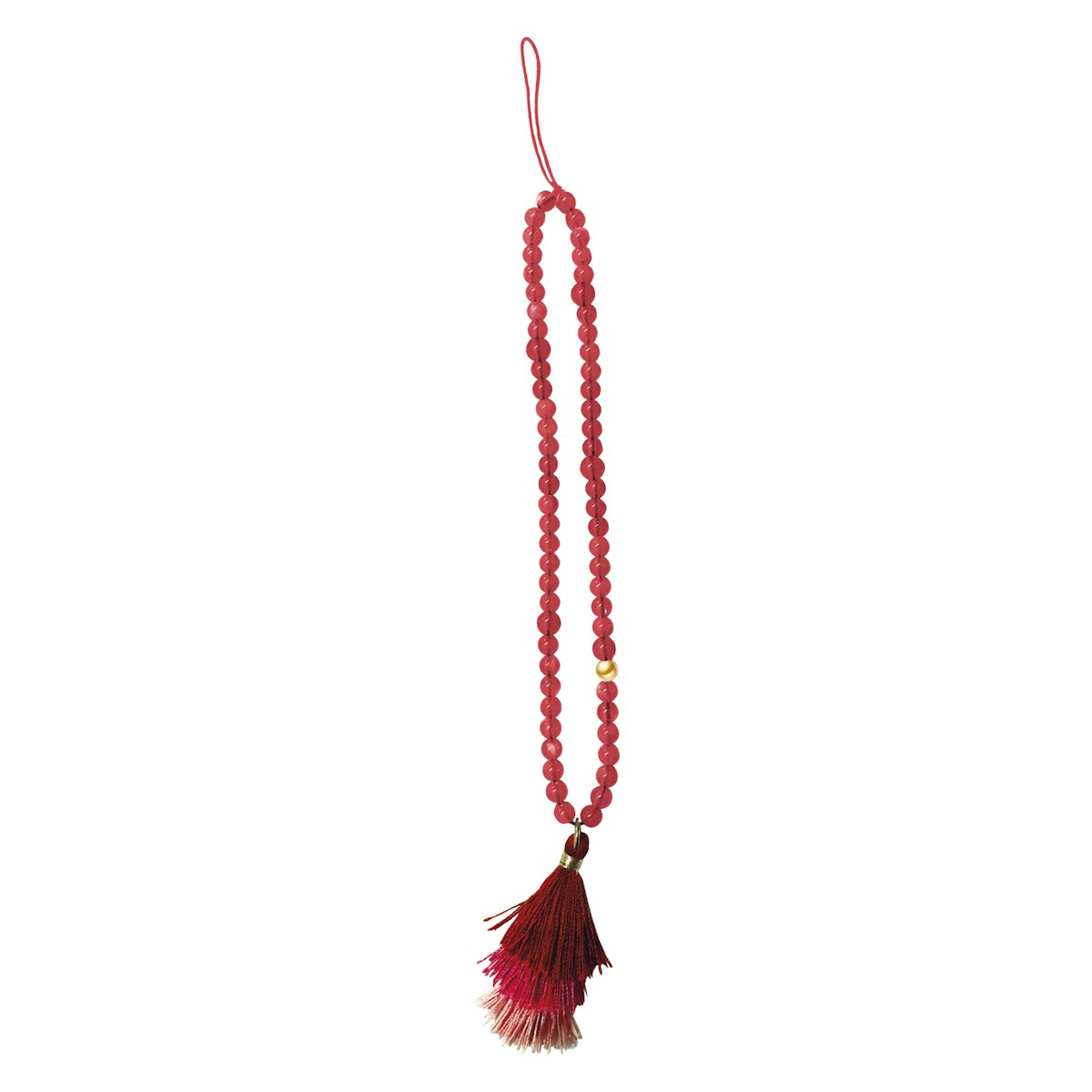 SBS TEXMASBEADS1 Ciondolo da polso a perline per smartphone Xmas Red - immagine 2