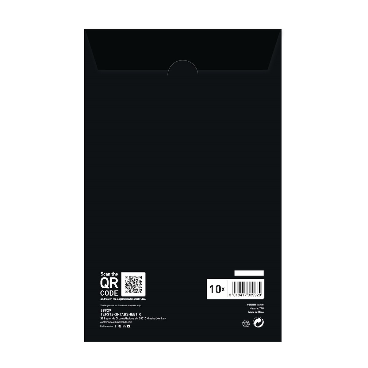 SBS TEFSTSKINTABSHEETIR Pellicola Tablet Iron Shell Material Fastskin 10pz - immagine 3