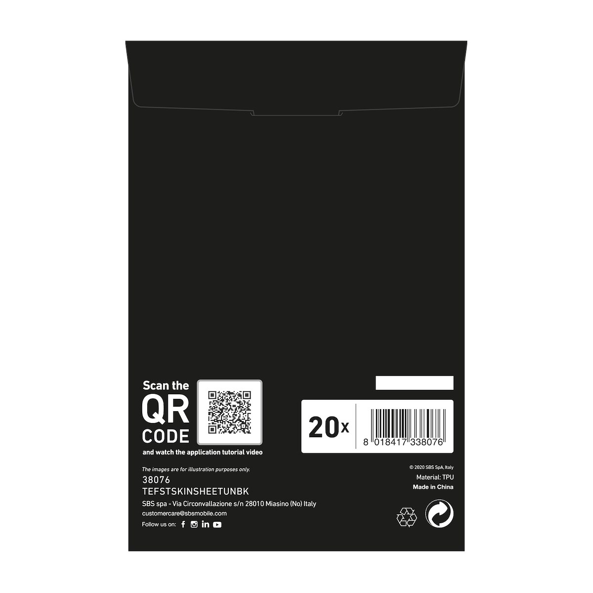 SBS TEFSTSKINSHEETUNBK Pellicola Fast Skin Sheet Unbreakable 20pz - immagine 4