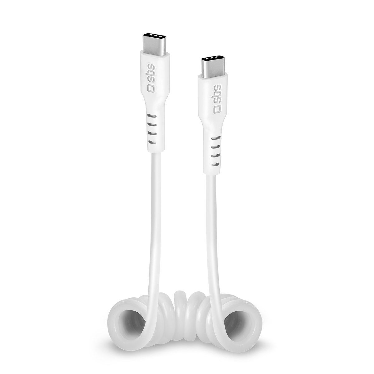 SBS TECABLETYPCCS1W Cavo USB-C 3.0 Spiralato 1m Bianco