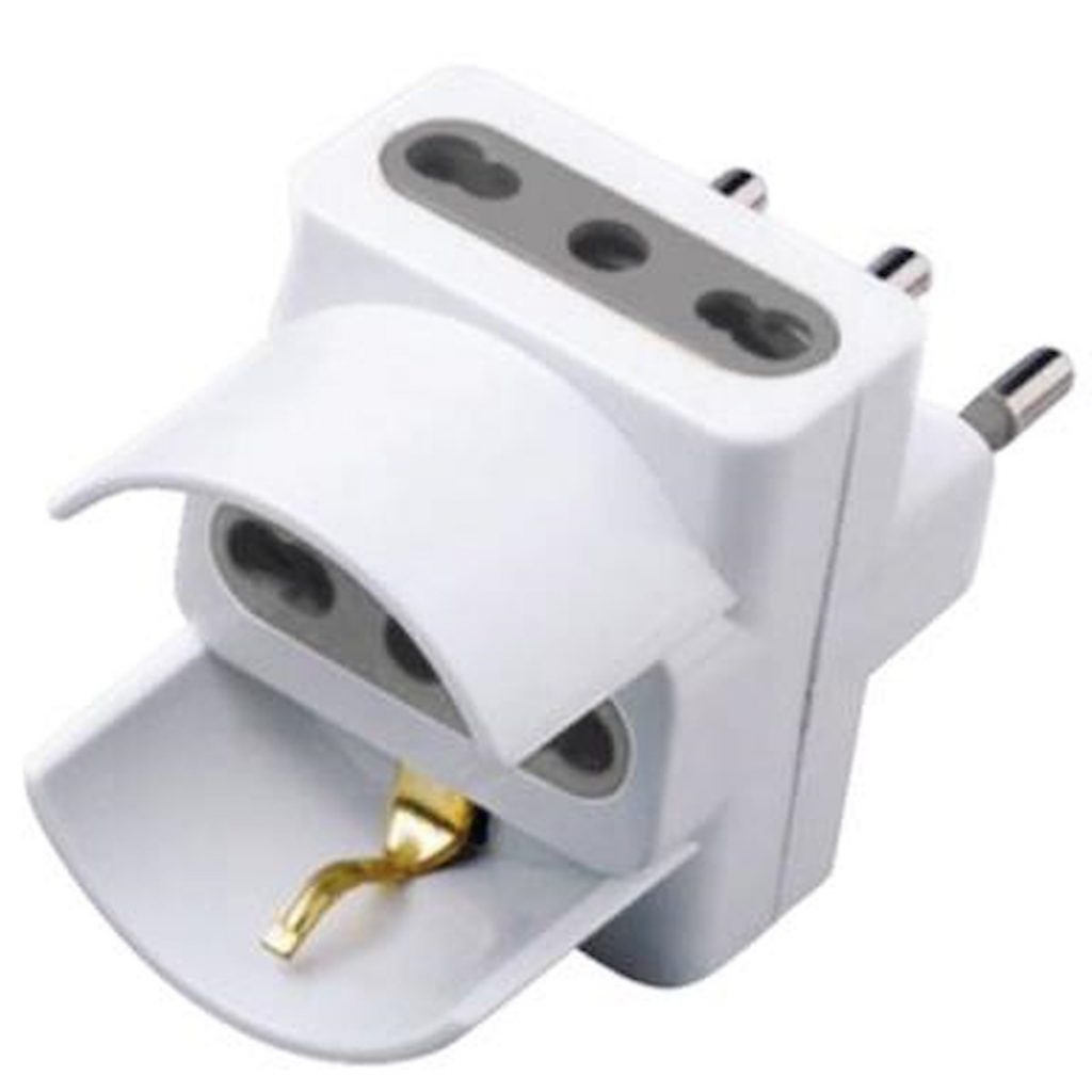 GBC 22022921 Adattatore triplo Schuko 16A, nero