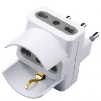 GBC 22022921 Adattatore triplo Schuko 16A, nero
