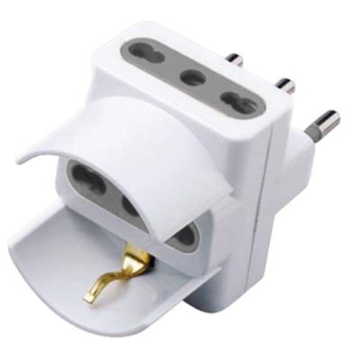 GBC 22022921 Adattatore triplo Schuko 16A, nero
