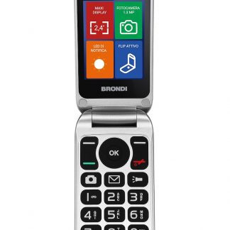 BRONDI STONEPIUROSSO Cellulare Flip QB 2.4" Dual SIM BT 1.3MP LED Rosso