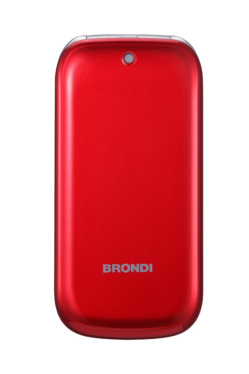 BRONDI STONEPIUROSSO Cellulare Flip QB 2.4" Dual SIM BT 1.3MP LED Rosso - immagine 3