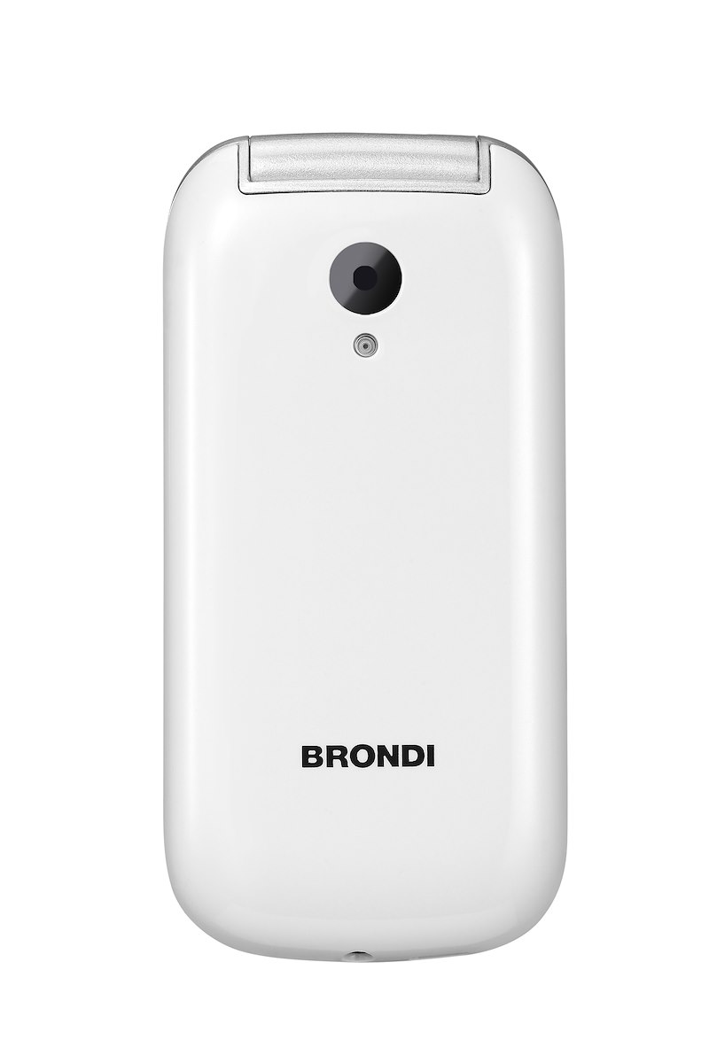 BRONDI STONEPIUBIANCO Cellulare Flip QB 2.4 Dual SIM BT 1.3MP LED Bianco - immagine 5