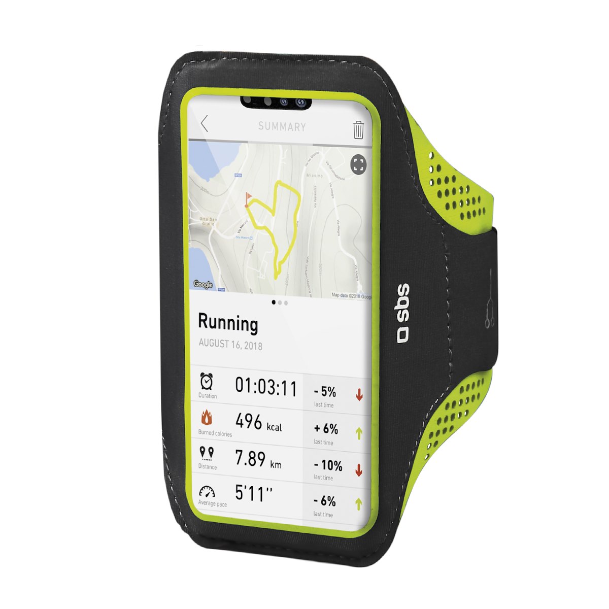 SBS TESPORTFITBAND3XL Fascia da braccio per smartphone 6.7" 3XL, nero