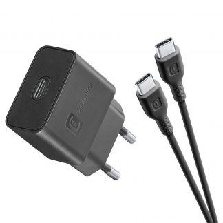 CELLULAR LINE ACHSMKITC2C15WK Caricabatterie Rete USB-C 15W + Cavo Nero