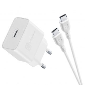 CELLULAR LINE ACHSMKITC2C15WW Caricabatterie Rete USB-C 15W + Cavo Bianco