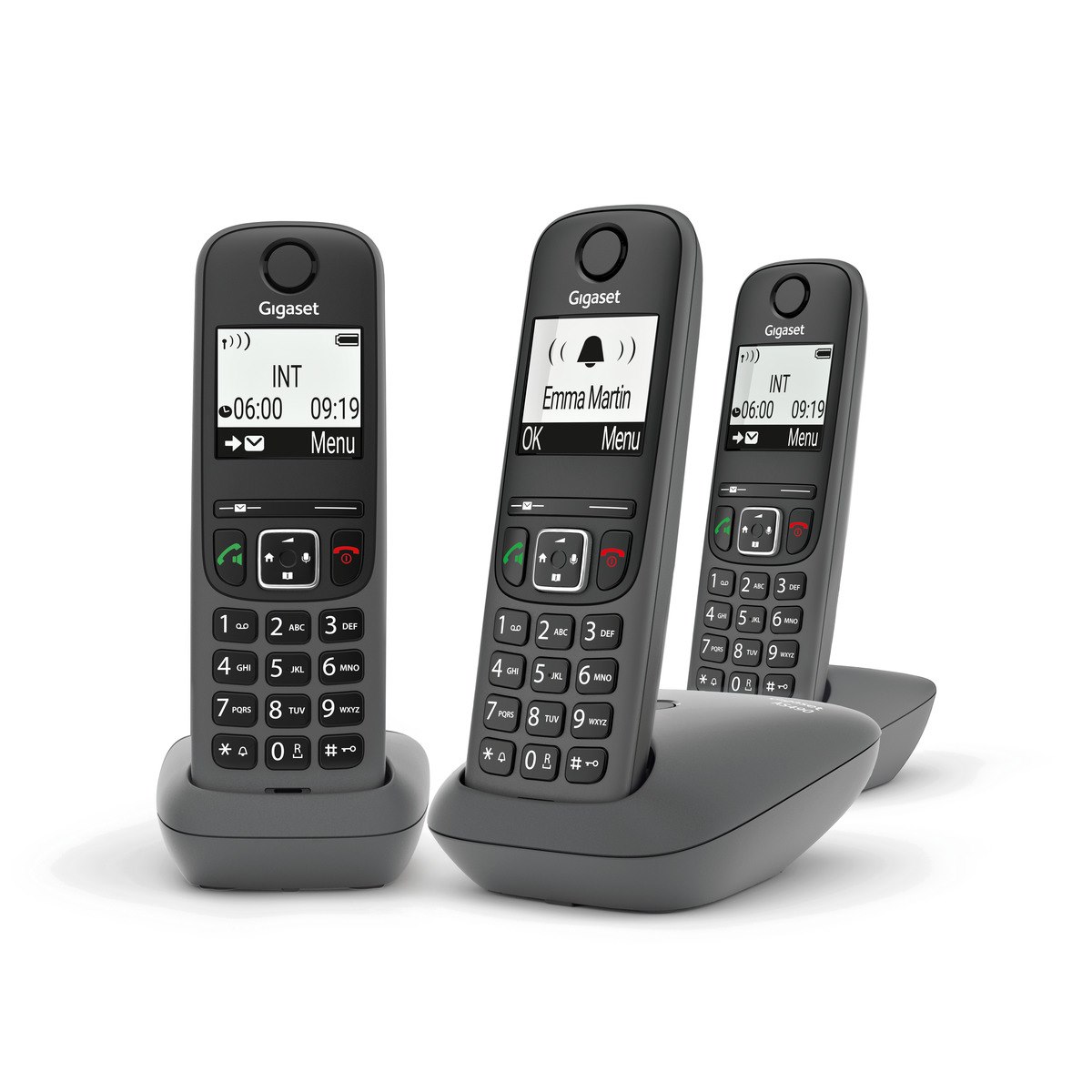 GIigaset AS490 Trio Cordless Trio con Vivavoce