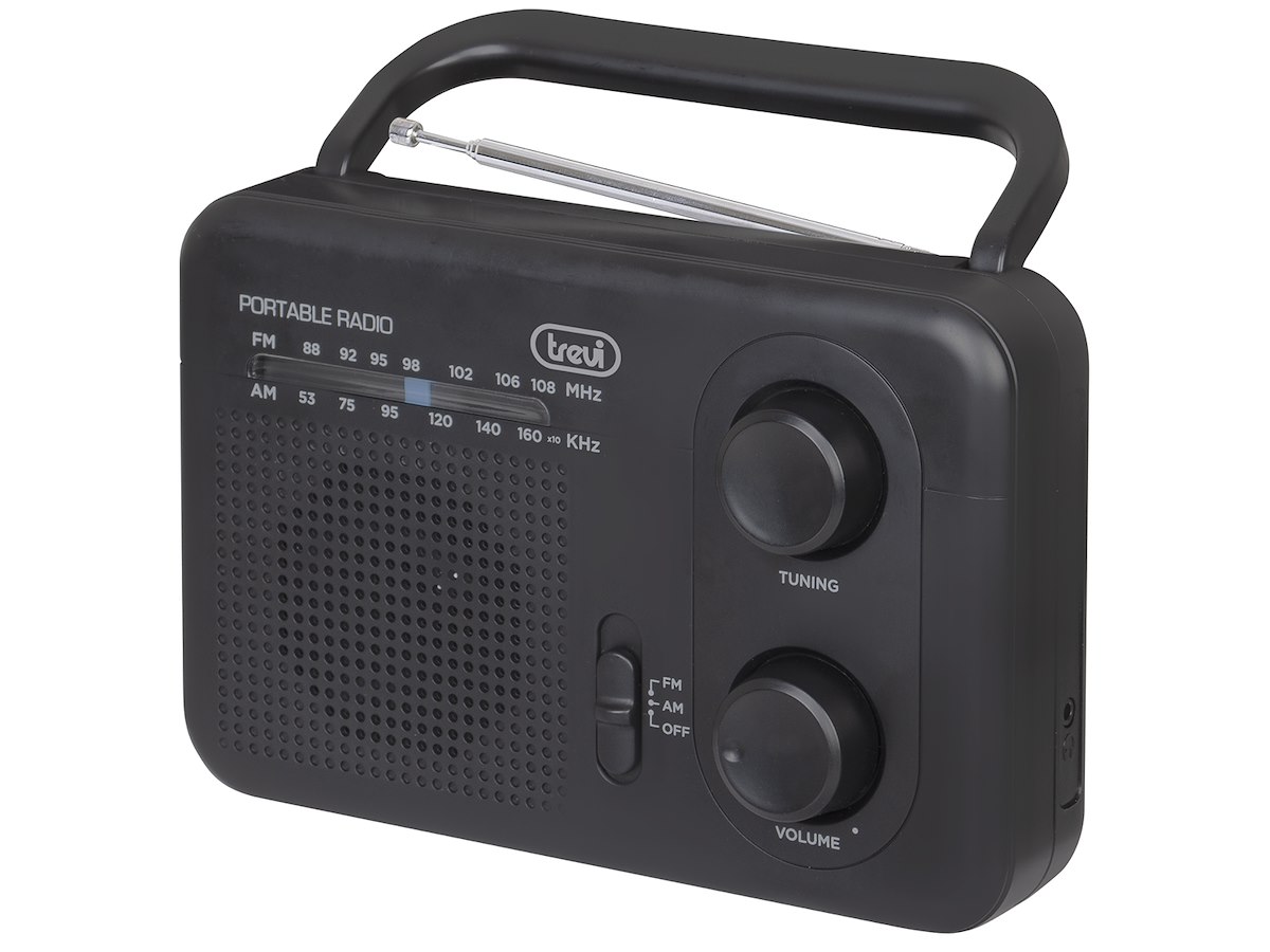 TREVI 0RA7F6400 Radio portatile 5W AM/FM 2 bande, nero