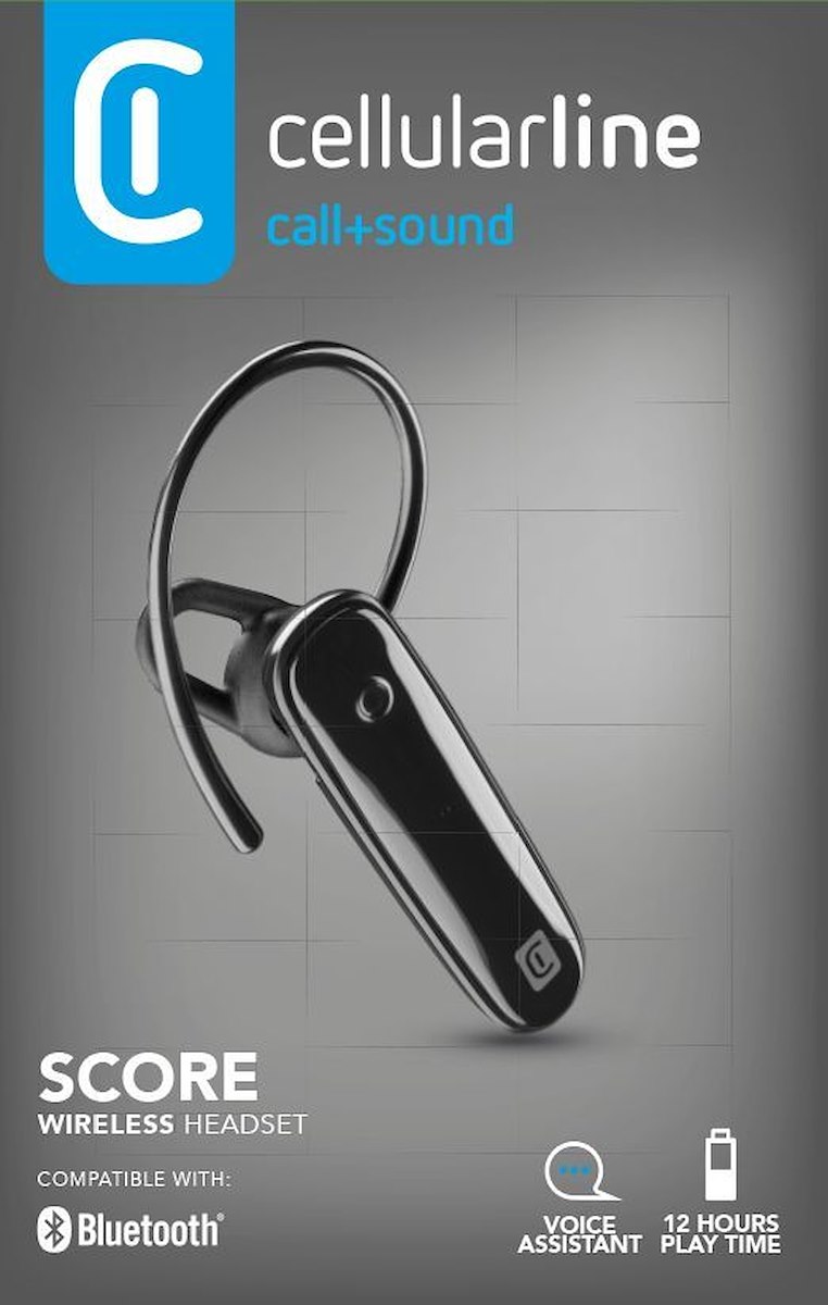 CELLULAR LINE BTSCOREK Auricolare Bluetooth Score universale nero