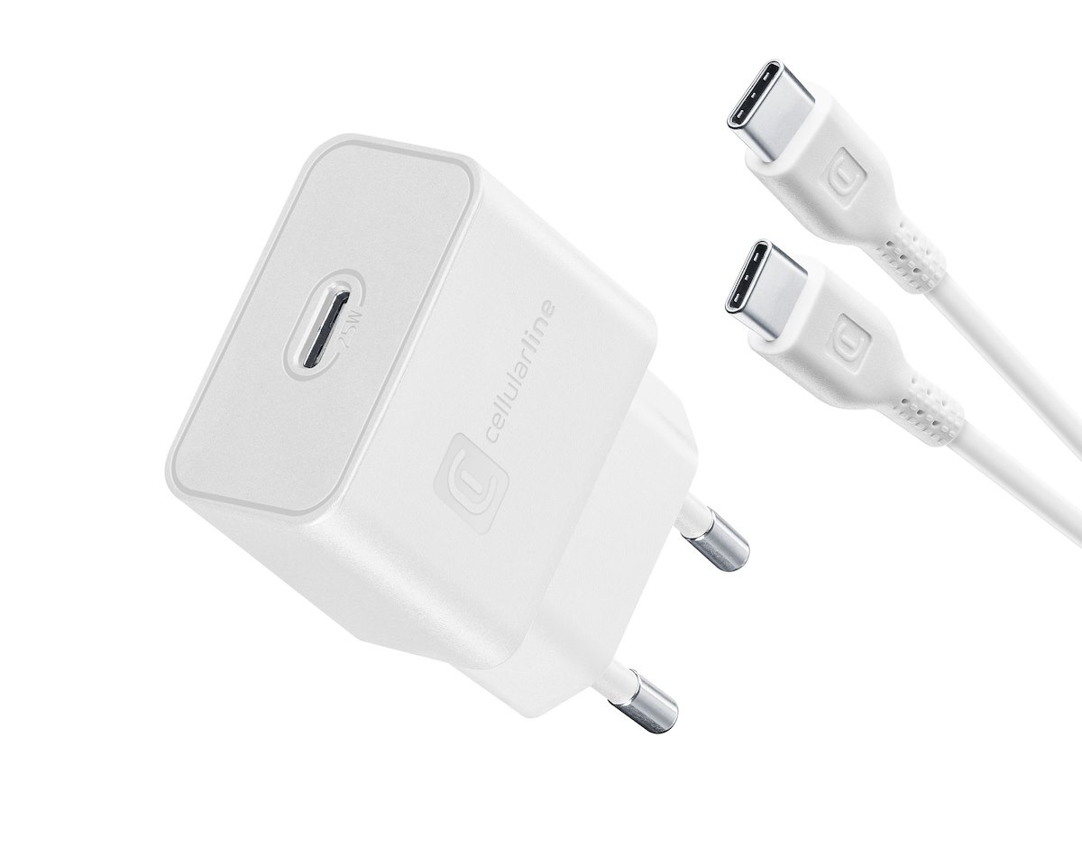 CELLULAR LINE ACHSMKITC2CPD25WW Kit Caricabatterie Rete Samsung C2C 25W Bianco